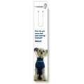 .020 White Plastic Punched Clip Bookmark Rulers - 1.5"x8.25", Full Color